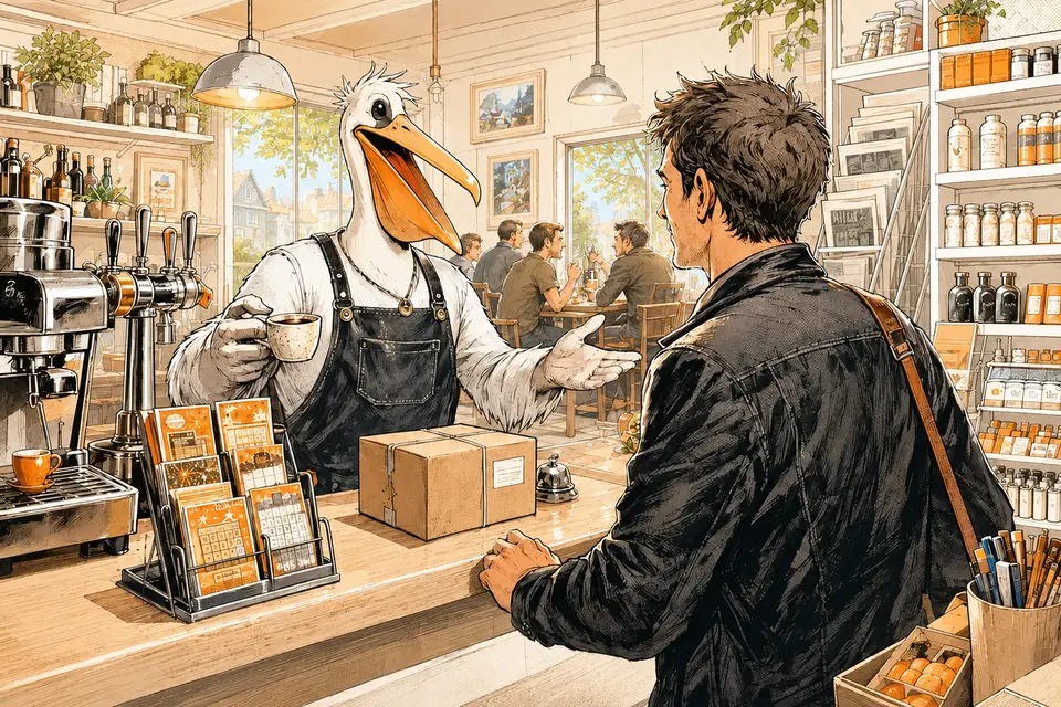 Les services du Café du Son illustrés en style bande dessinée