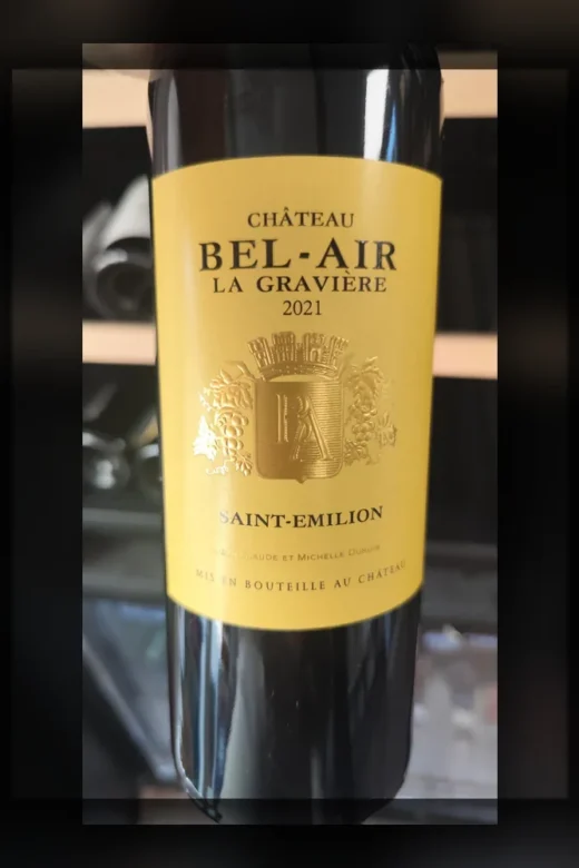 Château Bel-Air La Gravière Saint-Émilion 2021