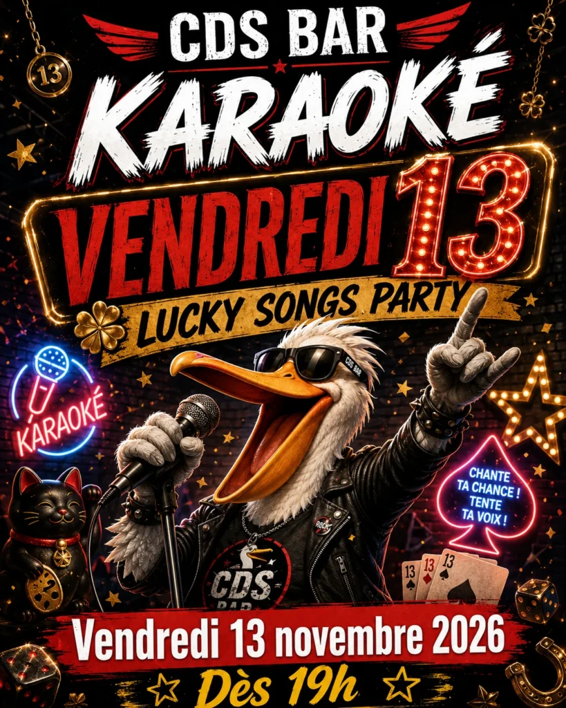Karaoké Vendredi 13 – Lucky Songs Party – CDS BAR