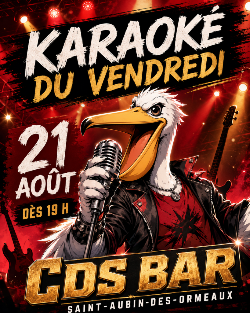 Karaoké du vendredi 21 août 2026 dès 19 h au CDS BAR
