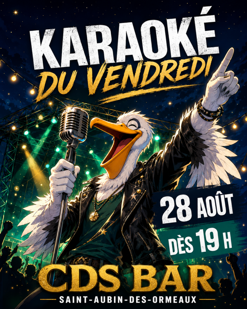 Karaoké du vendredi 28 août 2026 dès 19 h au CDS BAR